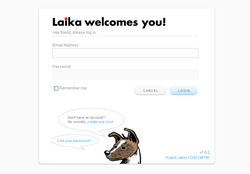 Laika Login Page